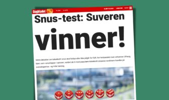 Skjermdump fra Dagbladets test av tobakksfri snus